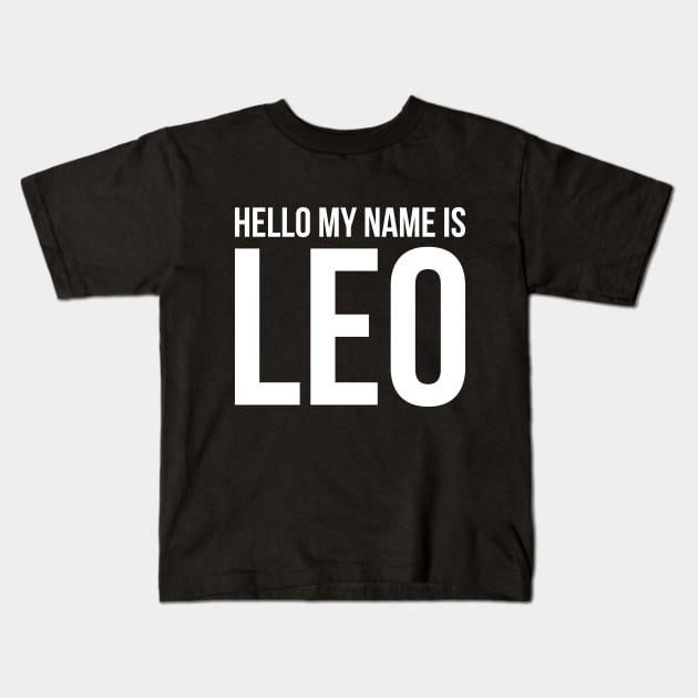 My name is Leo Kids T-Shirt by Monosshop